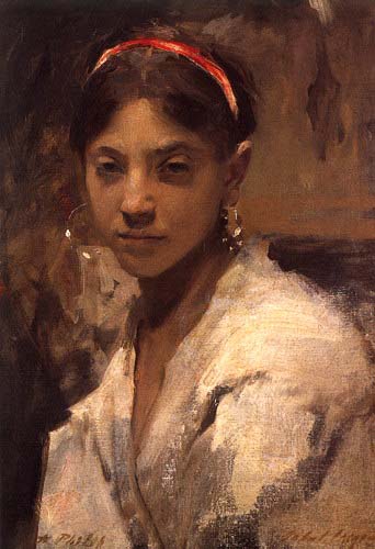 John Singer Sargent Head of a Capri Girl